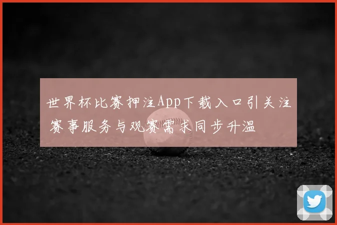 世界杯比赛押注App下载入口引关注 赛事服务与观赛需求同步升温